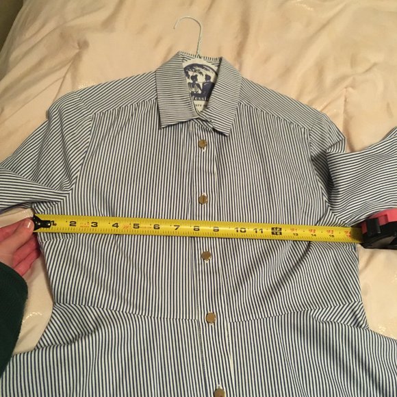 kate spade stripe peplum shirt blouse top size xs nwot - Picture 7 of 15